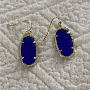 Elegant Blue and Gold Earrings